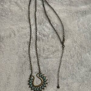 Elegant Turquoise Pendant Necklace NWOT